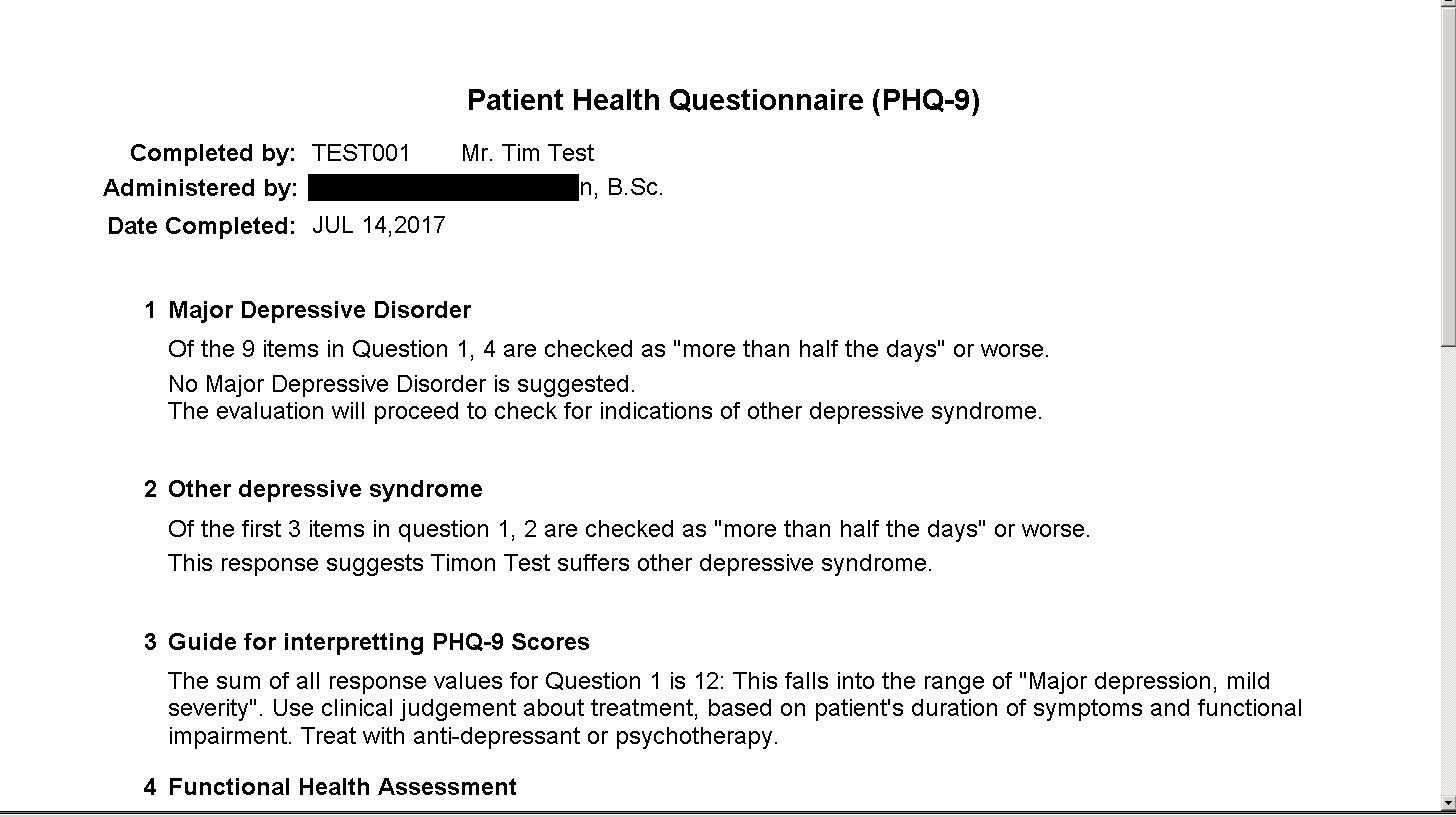2. The Month-At-A-Glance scheduler for a single clinician